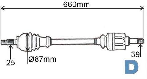 Półoś napędowa Megane 2.0 dCi lewa GRESA T6028