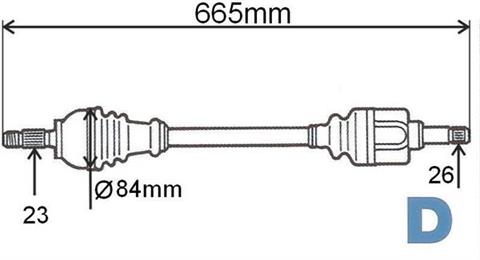 Półoś napędowa lewa Megane II 1.4/1.6 16V