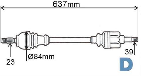 Półoś napędowa lewa Megane II 2.0 16V