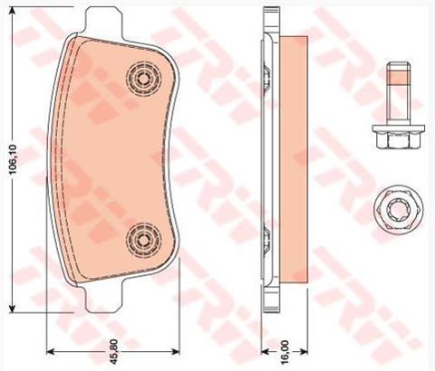 Klocki hamulcowe tył Renault Scenic Megane III TRW GDB1791