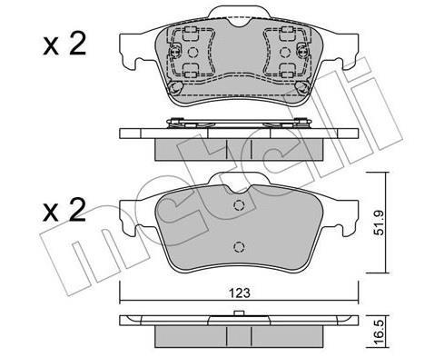 Klocki hamulcowe tył Renault Laguna II Espace IV Metelli 22-0337-0