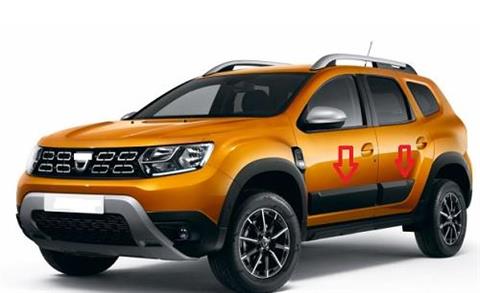 Listwy ochronne drzwi Dacia Duster II zestaw 4 szt. 8201700230